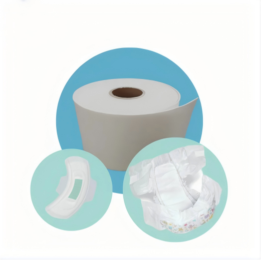 Treated Fluff Pulp For Sanitary Napkin Absorbent Layer